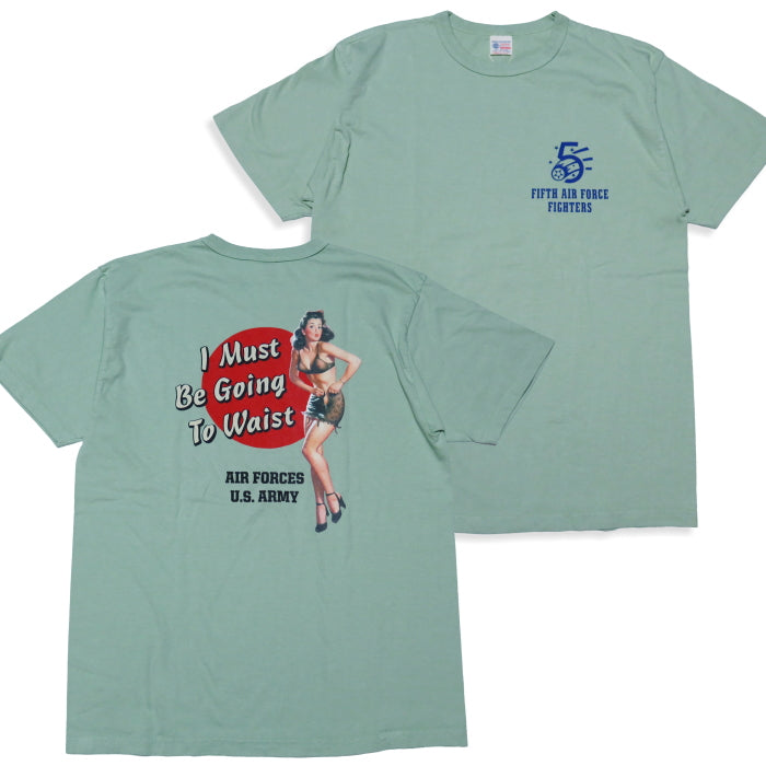 BUZZ RICKSON'S T-shirt I MUST BE GOING TO WAIST BR79707 Made in USA Loopwheeled Men's Short Sleeve