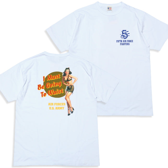 BUZZ RICKSON'S T-shirt I MUST BE GOING TO WAIST BR79707 Made in USA Loopwheeled Men's Short Sleeve