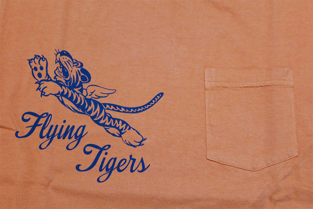 Buzz Rickson's Flying Tigers Pocket T-Shirt BR79709 Made in USA Tubular Knit Men's Short Sleeve