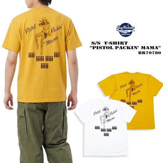 BUZZ RICKSON'S バズリクソンズ Tシャツ PISTOL PACK'N MAMA ピンナップ ミリタリー BR79780 アメリカ製 丸胴 メンズ 半袖