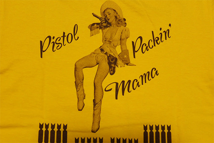 BUZZ RICKSON'S バズリクソンズ Tシャツ PISTOL PACK'N MAMA ピンナップ ミリタリー BR79780 アメリカ製 丸胴 メンズ 半袖