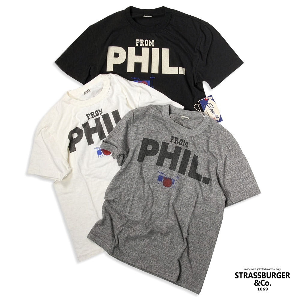 STRASSBURGER & Co. STRASSBURGER GRAVUTEE PHIL T-shirt Made in Japan Tubular GVT-905