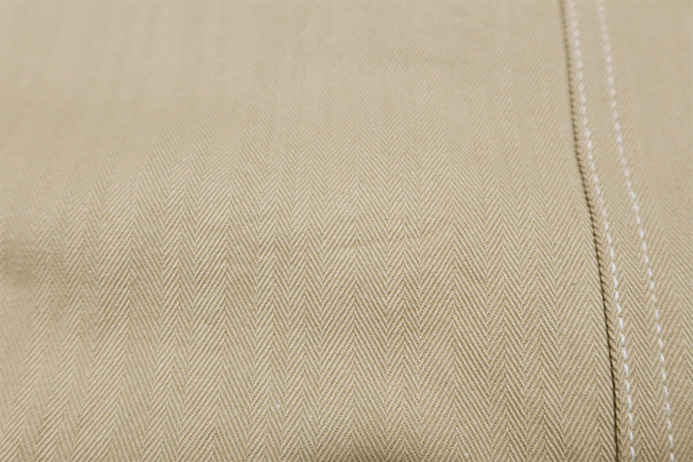 HEADLIGHT ヘッドライト ランダムヘリンボーンツイル ワークベスト ワークジャケット ノーカラー HD15909 日本製