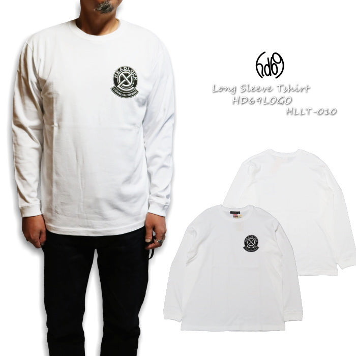 HEAD LOCK Original Long T-shirt Headlock Logo HLLT-010 Men's Long Sleeve White