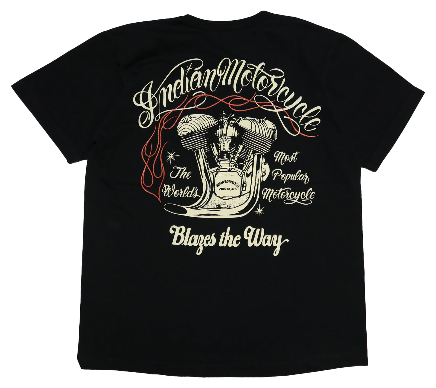 IndianMotorcycle インディアンモーターサイクル Tシャツ BLAZES THE WAY メンズ 半袖 IM79363 ブラック