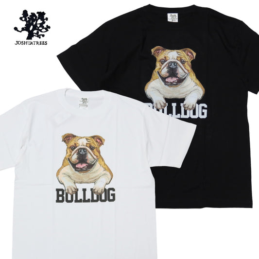 JOSHUATREES ジョシュアツリー 犬プリントTシャツ ブルドッグ アニマルプリント BULLDOG 犬T メンズ Tシャツ JSTR-004