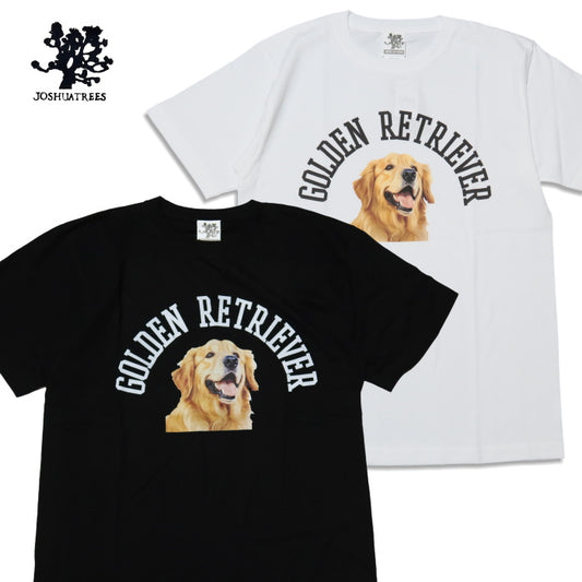 JOSHUATREES ジョシュアツリー 犬プリントTシャツ ゴールデンレトリーバー 愛犬家や古着,ヴィンテージ好きに メンズ 半袖 JSTR-005