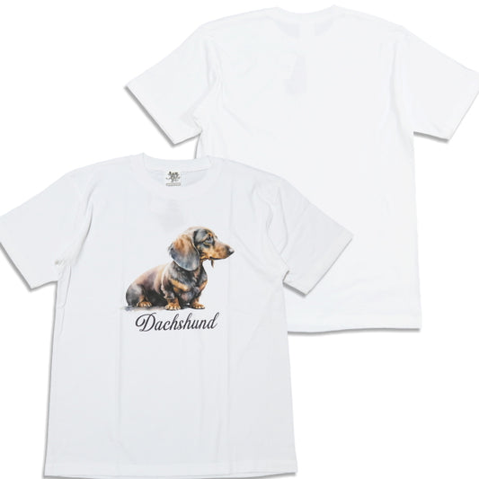 JOSHUATREES ジョシュアツリー 犬プリントTシャツ ダックスフンド 愛犬家や古着,ヴィンテージ好きに メンズ 半袖 JSTR-006