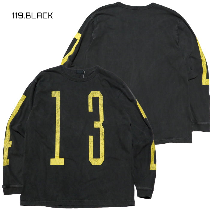 MODUCT モダクト 長袖Tシャツ UNLUCKY NUMBER ピグメントダイ ナンバリング 東洋エンタープライズ MO69340 アメリカ製