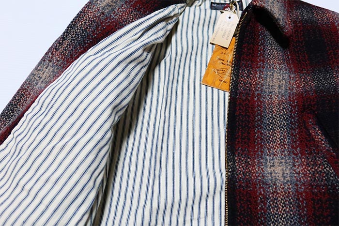 SUGAR CANE シュガーケーン FICTION ROMANCE フィクションロマンス 24.75oz.ウールスポーツジャケット チェック柄 日本製 レッド SC15833