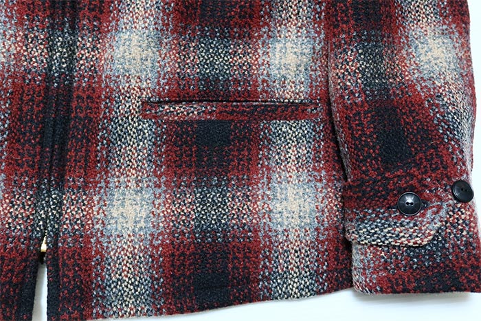 SUGAR CANE シュガーケーン FICTION ROMANCE フィクションロマンス 24.75oz.ウールスポーツジャケット チェック柄 日本製 レッド SC15833