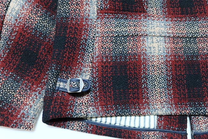 SUGAR CANE シュガーケーン FICTION ROMANCE フィクションロマンス 24.75oz.ウールスポーツジャケット チェック柄 日本製 レッド SC15833