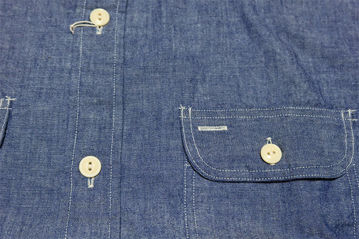 SUGAR CANE シュガーケーン ブルーシャンブレーワークシャツ 長袖 SC27850 日本製 メンズ