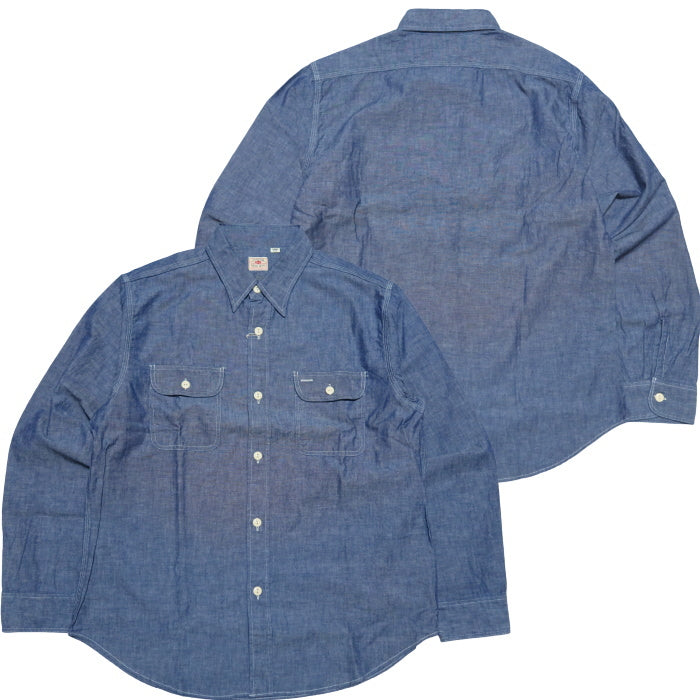SUGAR CANE シュガーケーン ブルーシャンブレーワークシャツ 長袖 SC27850 日本製 メンズ