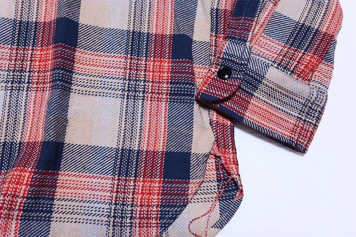 SUGAR CANE シュガーケーン ツイルチェックワークシャツ 日本製 ベージュ コットン メンズ チェックシャツ SC29562