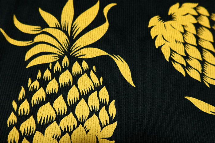 SUN SURF サンサーフ コーデュロイオープンシャツ DUKE'S PINEAPPLE デュークカハナモク 長袖 ブラック SS29580 パイナップル