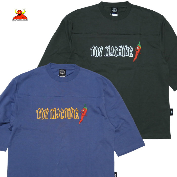 TOY MACHINE トイマシーン フットボールTシャツ PEPPER SECT 七分袖 3/4スリーブ TMPFLT20