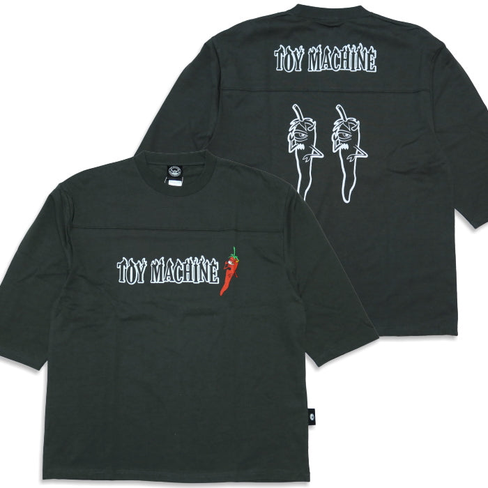 TOY MACHINE トイマシーン フットボールTシャツ PEPPER SECT 七分袖 3/4スリーブ TMPFLT20