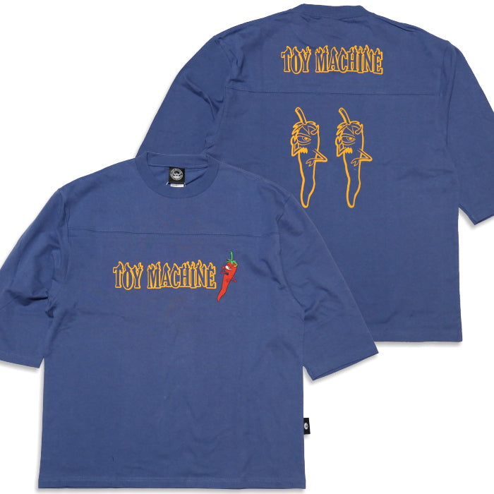 TOY MACHINE トイマシーン フットボールTシャツ PEPPER SECT 七分袖 3/4スリーブ TMPFLT20
