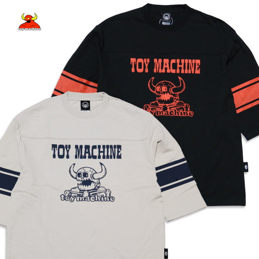 TOY MACHINE トイマシーン フットボールTシャツ DEATH MONSTER 3/4スリーブ 七分袖 TMPFLT21