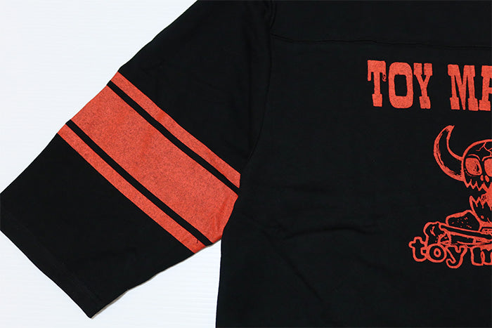 TOY MACHINE トイマシーン フットボールTシャツ DEATH MONSTER 3/4スリーブ 七分袖 TMPFLT21