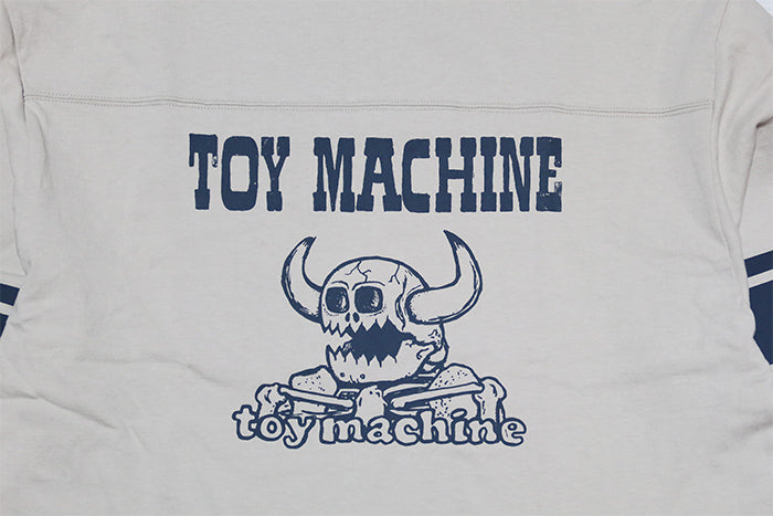 TOY MACHINE トイマシーン フットボールTシャツ DEATH MONSTER 3/4スリーブ 七分袖 TMPFLT21