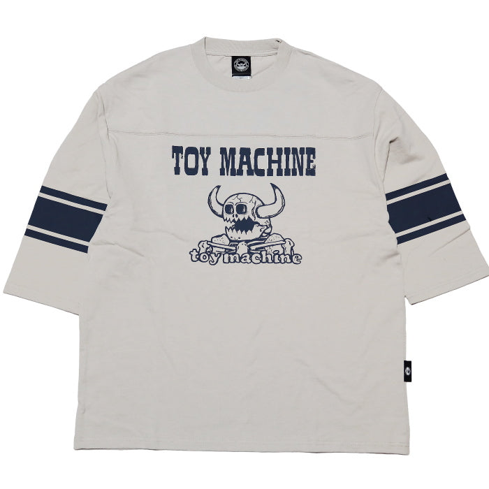 TOY MACHINE トイマシーン フットボールTシャツ DEATH MONSTER 3/4スリーブ 七分袖 TMPFLT21