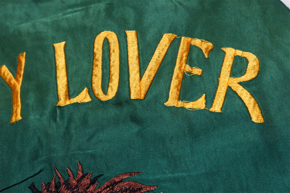 TAILOR TOYO Sukajan TIGER HEAD×CHEVY LOVER Aging Model Souvenir Jacket Black TT15878-119