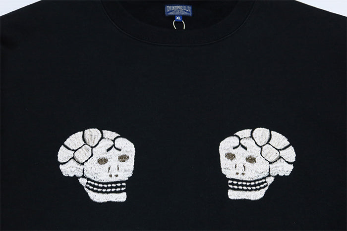 TAILOR TOYO テーラー東洋 スカクルースウェット"SKULL＆SNAKE" TT69650 スウェットシャツ ブラック