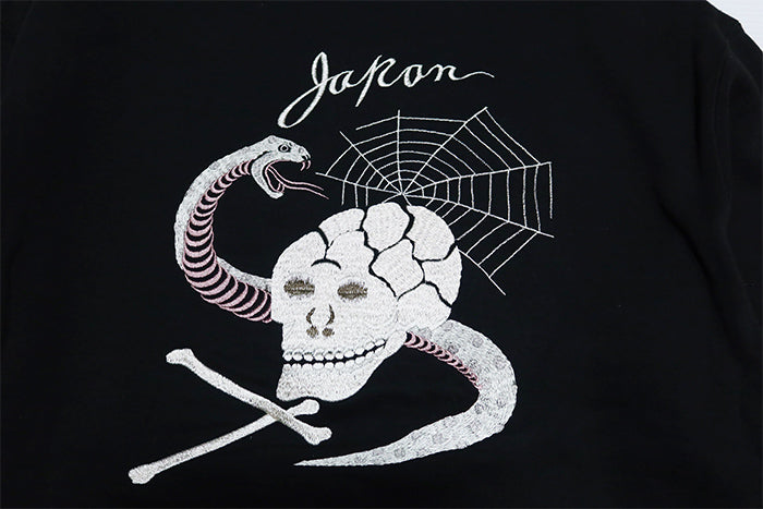 TAILOR TOYO テーラー東洋 スカクルースウェット"SKULL＆SNAKE" TT69650 スウェットシャツ ブラック
