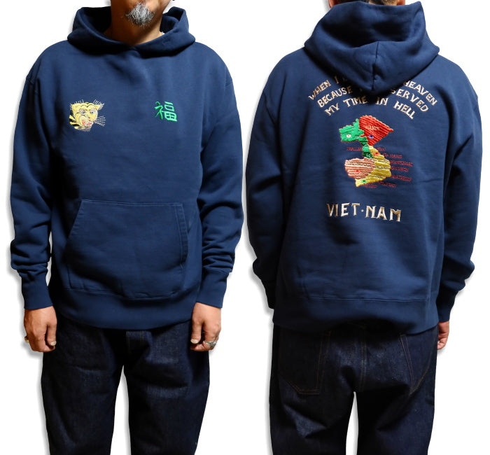 TAILOR TOYO テーラー東洋 スカパーカー スウェットパーカー"VIET-NAM" ベトナムマップ TT69651  メンズ ネイビー