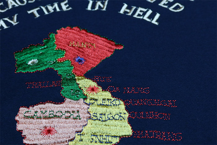 TAILOR TOYO テーラー東洋 スカパーカー スウェットパーカー"VIET-NAM" ベトナムマップ TT69651  メンズ ネイビー