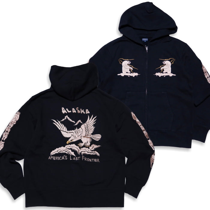 TAILOR TOYO テーラー東洋 スカパーカー"ALASKA" ジップパーカー アラスカ スウェットパーカー 鷲,白熊,犬ぞり TT69817