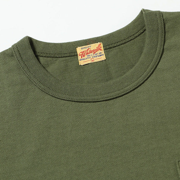 WHITESVILLE Men's Solid Pocket T-Shirt, Made in Japan, Short Sleeve, Round Body, WV78932